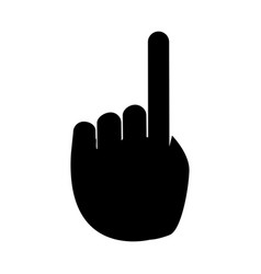 Finger hand pointer gesture signal pictogram Finger hand pointer gesture signal pictogram vector image