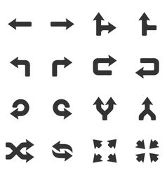Arrows icons set vector image