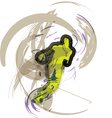 Basketball player in action vector image
