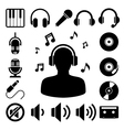 Music icon set vector image