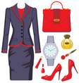 Fashion set from a female suit vector image