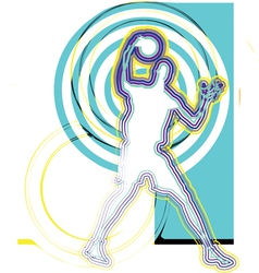 Basketball player in action vector image
