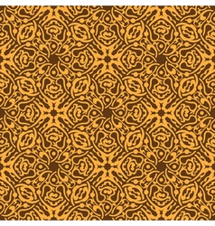 Yellow floral seamless wallpaper pattern vector image