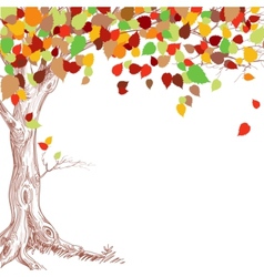 Autumn tree background vector image