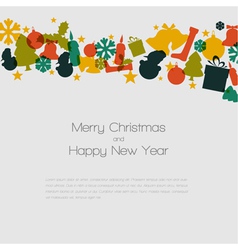 Vintage christmas card vector image
