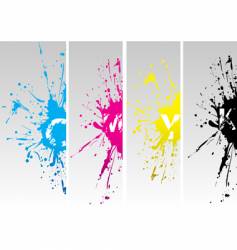 CMYK splat vector image