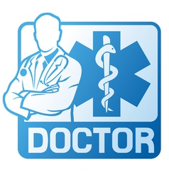 Medical doctor symbol vector image