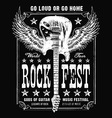 Vintage grunge guitar music poster vector image