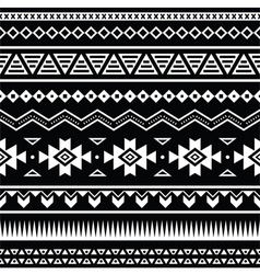 Aztec seamless pattern tribal black and white vector image