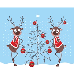 Merry Reindeer Merry Reindeer vector image