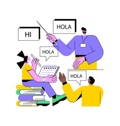 Collaborative learning multi color concept icon Vector Image