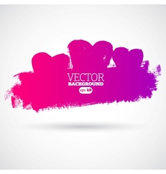 Graphic grunge hearts ink splatter vector image