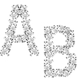 Ornamental letter ab Ornamental letter ab vector image