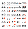 Web and business icons collection vector image