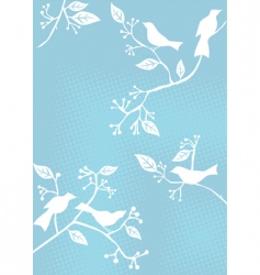 Floral background birds Floral background birds vector image