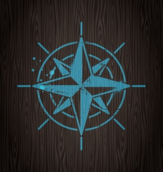 Vintage compass rose vector image