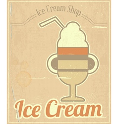 Ice Cream Dessert Card vector image
