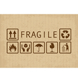 Fragile symbols vector image