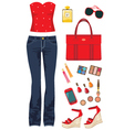 Fashion set vector image