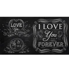 Love forever chalk vector image