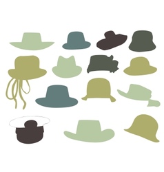 Wallets collection silhouette isolated on wh vector image