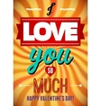 Valentines Day type text calligraphic Valentines vector image