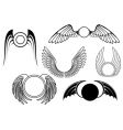 Set of wing symbols vector image