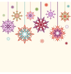 Snowflake flowers vector image