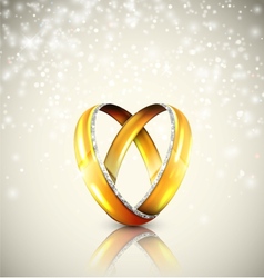 Wedding rings vector image