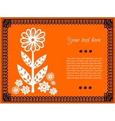 Postcard with flower vector image