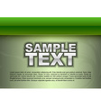 Template green stripe big text vector image