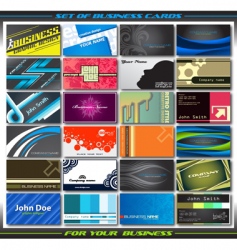 Set of business card vector image