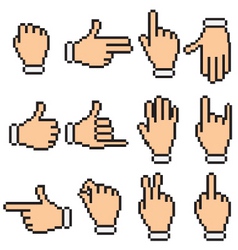Hand pictograms vector image