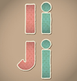 Paper alphabet vector image