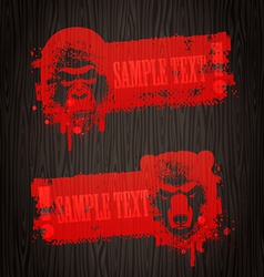 Banners with animal heads vector image