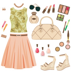 Fashion set vector image