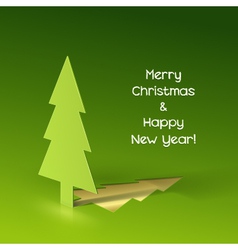 Christmas tree made of paper vector image