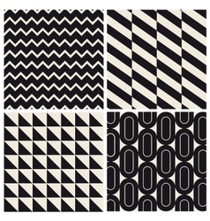 Geometric pattern background set vector image