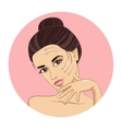 Clean skin of the face Clean skin of the face vector image