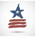 Vintage grunge star with stripes vector image