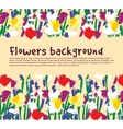 Flowers background empty place nature vector image