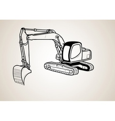 Excavator vector image