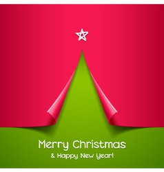 Christmas tree made of paper vector image