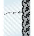 Vertical black french lace background vector image