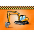 Excavator vector image