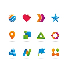Logo set vector image