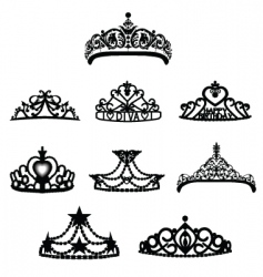 Crown tiara vector image