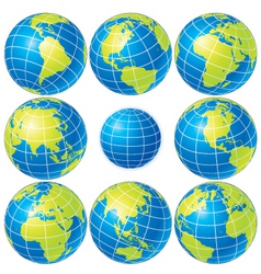 Vector globes set vector image