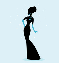 Woman silhouette vector image