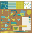 Scrapbook Design Elements - Love Heart and Arrows vector image